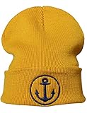 Berretto: Ancora/Berretto di Lana/Berretto Invernale/Beanie/Berretto/Cappello/Berretto Marinaio/Berretto Sci/Unisex/Berretto Ricamo/Hip Hop/Regalo Capitano