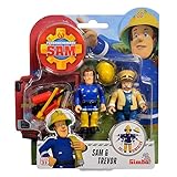 Simba Toys Sam & Trevor | Sam Il Pompiere | Set Figure da Gioco Fireman Sam