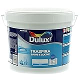 Dulux Pittura per Interni Traspirante per Forte Umidità e Vapore, Buon Profumo, Ottimo per Cucina e Bagno, 10 Litri, Bianco