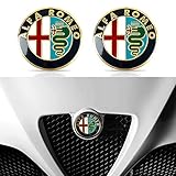 74 mm Logo adesivo per Alfa Romeo Giulietta Spider Mito 147 156 159 166 GT Stelvio Giulia Dorato