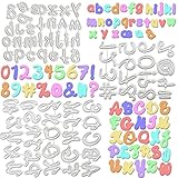 72 Pezzi Fustelle Metallo Alfabeto Numeri e Lettere Fustelle in Metallo 26 Fustelle Alfabetiche Fustelle Cutting Dies per Scrapbooking 0-9 Numeri Fustelle per fai da te Scrapbook Card (3 Stili)