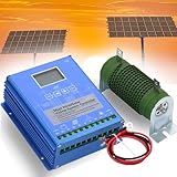 Regolatore di Carica Ibrido Solare Eolico da 12000 W, Regolatore di Carica Solare per Turbina Eolica MPPT Off Grid con Schermo LCD, per Batteria Caricabatterie Generatore Eolico,24V/12000W