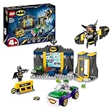 LEGO DC Batcaverna con Batman, Batgirl e The Joker, Giocattolo da Costruire con Action Figure dei Supereroi da Collezione, Giochi Creativi per Bambini e Bambine da 4 Anni con Batwing e Macchina 76272