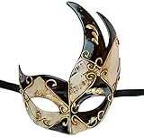 LannaKind Maschera veneziana fatta a mano Colombina Ballmask Carnevale (Col1)