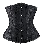 Everbellus Donna Floreale Allenamento Vita Cintura Corsetto Stringivita Modellante Intimo Nero XXXX-Large