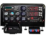 Meza Mount Cockpit Simulator Panel Kit - Pre-Cut Flight Sim Mounting Set - Compatible with Logitech, Saitek & Honeycomb Yokes, Throttle Panels - With LED Light Bar - 30”x20”x 4”