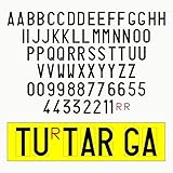 Autodomy Confezione Lettere e Numeri Adesivi per Targa Ripetitrice per Rimorchi e Carrelli Appendice