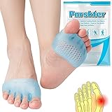 Cuscinetti Metatarsali Donna Uomo, 6pz Silicone Separatore Dita Piede, Gel Distanziatore Dita Piedi, alleviare la metatarsalgia, Mortons Neuroma, dolore all avampiede (6pz,Blu)