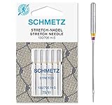 SCHMETZ Aghi per macchine da cucire | 5 Aghi per tessuto stretch | 130/705 H-S | finezze dell ago 75/11, assortiti | utilizzabile su tutte le comuni macchine da cucire per uso domestico | ideale per cucire materiali elastici