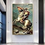 Classico Napoleone Bonaparte Ritratto cavallo Olio Pittura Tela Poster Stampe Wall Art Picture per la decorazione d interni 120x80cm Quadro interno