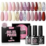 UR SUGAR Smalto per unghie in gel UV, colore nude, rosa, gommalacca, smalto in gel per unghie, set di base per manicure