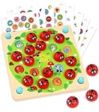 Subtail Memory Gioco per Bambini - Giocattolo di Memoria Coccinella | 16 Modelli a Tema - Giochi Bambini 3 4 5 Anni - Gioco in Legno Per Bambini - Giochi Educativi Regalo Bambino 3 4 Anni