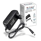 V-TAC Alimentatore 12V 42W 3,5A per Telecamere, Strisce LED, Modem - Trasformatore 12V Plug&Play con Spina Corrente Casa per Schermi e Apparecchiature Elettroniche - Input AC 100-240V 50/60Hz, Nero