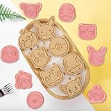 BouGPeng 16 Pezzi Stampi per Biscotti Animale Formine per Biscotti in Plastica 3D Cookie Mold per Decorare Torta Cioccolato Biscotto Dolci Torta Pasticceria Cartoon Cookie Cutters