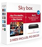 Sky box con 3 mesi di Sky TV e Netflix (Intrattenimento plus) + Sky Cinema | Decoder Sky Q incluso