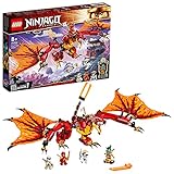 LEGO NINJAGO L Attacco del Dragone del Fuoco, Drago Giocattolo Ninja per Bambini con le Minifigure di Kai, Zane e Nya, 71753