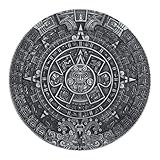 Fibbia per cintura calendario azteco per uomo, fibbia per cintura calendario indiano maya azteco, fibbia per cintura rotonda calendario azteco vintage, fibbia per cintura da cowboy occidentale argento