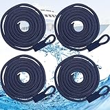 Srup 4 PCS Cima per Ormeggio, Bungee Dock Line, Corda Galleggiante per Barca 1,5 m x 6 mm, Ormeggio Corda per Barche per Yacht Kayak Barca a Vela