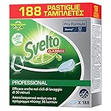 Svelto Professional Detersivo Classico in Pastiglie per Lavastoviglie Pro Formula Eco Detergente - Confezione da 188 Tabs