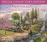 Thomas Kinkade Special Collector s Edition with Scripture 2025 Deluxe Wall Calendar with Print: Celebration of Seasons