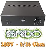 AMPLIFICATORE 100V STEREO HIFI LINEA 100 V IBRIDO 4-16 OHM 60W FINALE x impianti filodiffusione