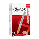 Sharpie Pennarelli Indelebili, Punta Fine, Scatola da 12, Arancione