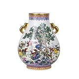 Vaso in ceramica Jingdezhen Grandi vasi di fiori alti per la decorazione della casa Soggiorno Grande porcellana lunga fatta a mano Piuttosto antico accessori orientali cinesi orientali Camino da