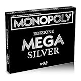 Winning Moves Monopoly Mega Silver - giochi da tavolo, giochi da tavolo adulti, giochi da tavolo bambini, giochi da tavolo per 2, da 2 a 6 persone, età 8+