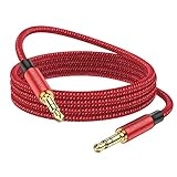 MOSWAG 0.5M Cavo jack audio da 3,5 mm a cavo Aux da 3,5 mm Cavo da maschio a maschio Cavo jack stereo intrecciato in nylon per telefoni, cuffie, altoparlanti, tablet, PC, lettori musicali e altro