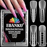 EBANKU 96PCS Unghie Finte Nail System Dual Nail Form Matte Sistema per Unghie Strumenti per Manicure per Unghie con Scala Graduata (4 stili)