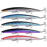 ycyingcheng Esche artificiali da pesca, Casting Jig Slice Fishing Lures Spinning Fishing Hook, Cucchiaini da Pesca Esche Artificiali Spinning per Trota, Persico, Luccio Spoon Kit