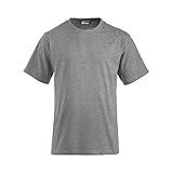 Clique T-Shirt Classic-T Cotone Pettinato.Tessuto Jersey irrestringibile.Nastrino parasudore.Colletto Elasticizzato e ribattuto.Struttura Tubolare indeformabile (Graumeliert, 5XL)