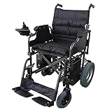 Mobiclinic, Carrozzina elettrica, Cenit, Marchio Europeo, Pieghevole, Marcatura CE, Leggera, Motorizzata, Per disabili, Per anziani, Auton. 20 km, 24V, colore Nero