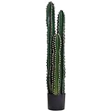 Outsunny Cactus Artificiale Grande Realismo Pianta Artificiale Grande Dimensione dim. Ø 17 x 98H cm Verde