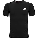 Under Armour UA HG Armour SS, T-shirt Bambini e Ragazzi, Nero, M