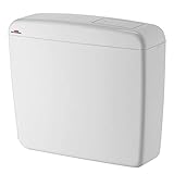 Cassetta Wc Esterna Con Tasto Economizzatore Per Lo Scarico Dell Acqua, Lt. 9, Bianco, Cm 44X33