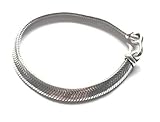 La Conchiglia-Bracciale Snake Piatto Argento Indiano (D.7mm L.19cm)