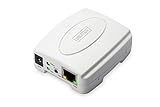 DIGITUS Server di stampa Fast Ethernet con USB 2.0, 1x RJ45, 1x USB A, indipendente dal sistema operativo, server di stampa, compatibile con DHCP, TCP/IP, incl. alimentatore, bianco