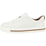 Clarks Un Maui Lace, Scarpe da ginnastica Donna, White Leather, 37.5 EU