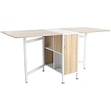 HOMCOM Tavolo Multiuso Design Pieghevole con 4 Scompartimenti 169 × 62 × 75cm