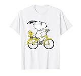 Peanuts - Bicicletta da equitazione Snoopy & Woodstock Maglietta