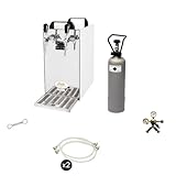 ich-zapfe Set Completo - spillatore Birra - Kontakt 40 Raffreddatore a Secco a 2 Linee, raffreddatore Continuo 50 Litri/h, Keg:Senza, Keg 2:Senza