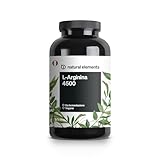 L-Arginina – 365 capsule vegane – 4500 mg di L-arginina HCL vegetale per dose giornaliera (3750 mg di L-arginina pura) – ad alto dosaggio – prodotta e testata in laboratorio in Germania