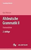 Altdeutsche Grammatik: Formenlehre