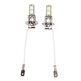 Akozon H3 9SMD LED Fendinebbia Lampadine 2x H3 5050 Bianco 9 SMD LED Xenon DC12V Auto Auto Fendinebbia Lampadine LED 6500K