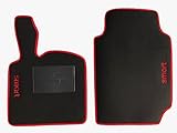 Carmats compatibile con tappetini Smart fortwo (450-451) in moquette con battitacco in gomma e bordino rosso antiscivolo