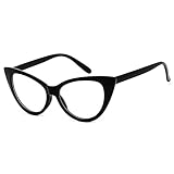 Dawnzen® Occhiali gatto da donna ragazza, Occhiali montatura gatto vintage anni 50s, lente trasparente (Piccoli)