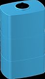 Serbatoio polietilene 5 mm tipo parallelepipedo verticale RINFORZATO - FORI STAMPATI e FILETTATI (500 litri) cisterna box acqua potabile alimenti blu