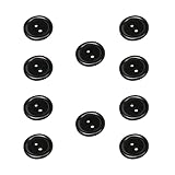 Bottoni di Resina, 10 Pcs Bottoni Rotondi, 15 mm Bottoni Nero, per Mestiere di Cucito Scrapbooking