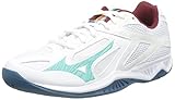 Mizuno Lightning Star Z6 JR, Scarpe da pallavolo, Wht/Turquoise/MBlue, 34 2/3 EU